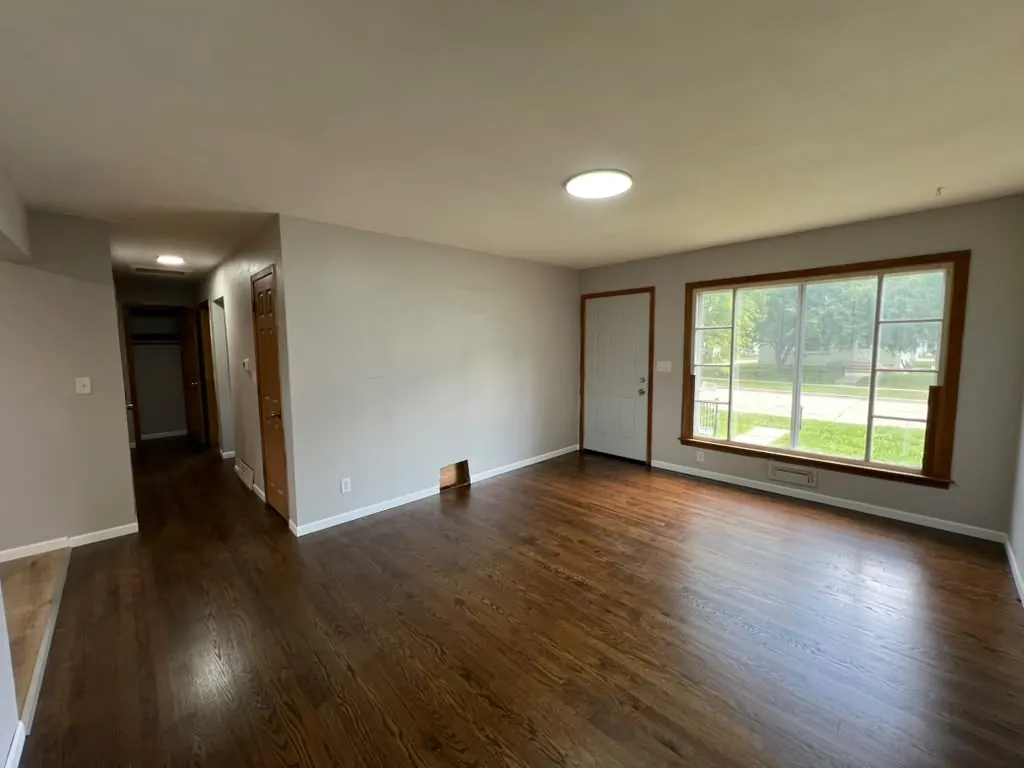 Living room after a full rehab at 5359 N 62nd St, Milwaukee